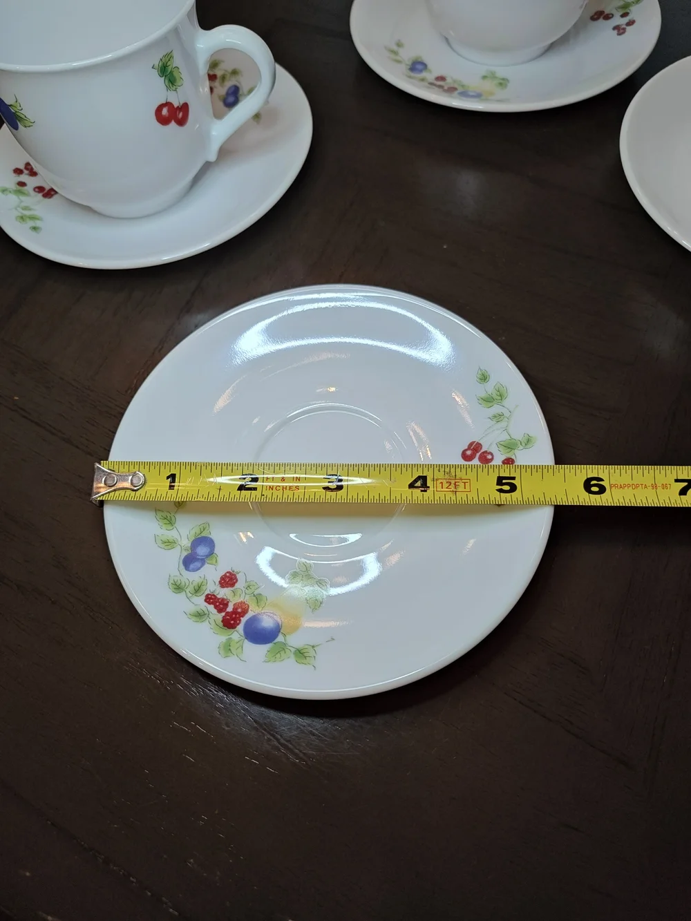 Vintage Martha Stewart Everyday Fruit Cup & Saucer Set Of 4 - Made in France